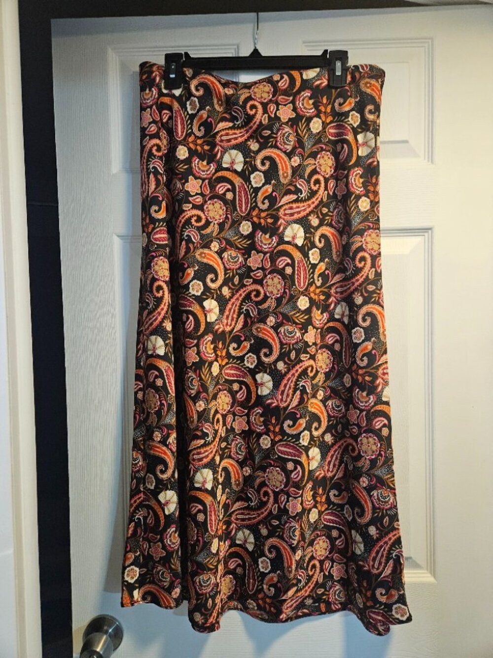 Loft Black Multicolor Skirt